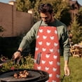 thumbnail image 3 of Red Chicken Pattern Apron-Garden Aprons for Women with Pockets-Cotton Linen Waterproof Kitchen Cooking Gardening Aprons Adjustable for Kitchen,Cooking,BBQ and Salon 33x27 Inch, 3 of 5