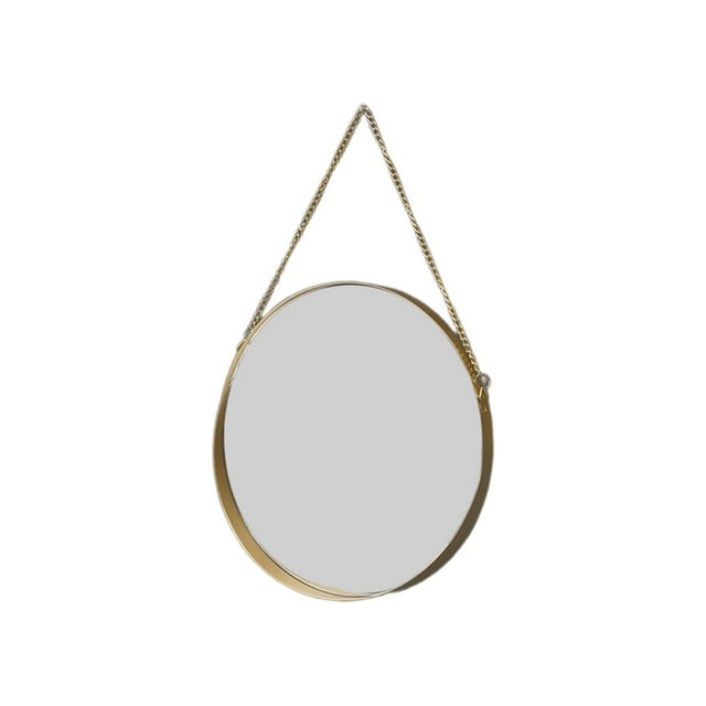 DOLITY Hanging Wall Mirror Round Bathroom Mirror for Dressing Room Gallery Entryway