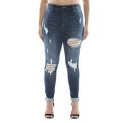 Cello Juniors' Plus Size High Rise Double Roll Cuff Skinny Jean