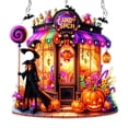 thumbnail image 2 of Halloween Diamond Art Kit – DIY Hanging Ornament with Rhinestones, Candy Shop & Witch House Design for Home Decor – Craft Gift for Adults B, 2 of 6