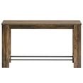 thumbnail image 3 of Yardi Yarda 63" High Top Bar Table, Counter Height, Long Home Bar Unit, Drink Table, Easy to Assemble, Brown, 3 of 5