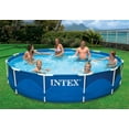 thumbnail image 6 of Intex 12ft x 30in Metal Frame Above Ground Round Family Swimming Pool Set & Pump, 6 of 8