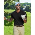 thumbnail image 4 of COOFANDY Mens Knitted Polo Shirts Short Sleeve Knit Polo Shirts for Men Flexible Casual Work Golf Polo Shirt, 4 of 6