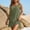 Army Green, variant on Women Spaghetti Strap Beach Cover Up Dress Shoulder Tie Ruffle Hem Textured Summer Casual Tunic White Free Size