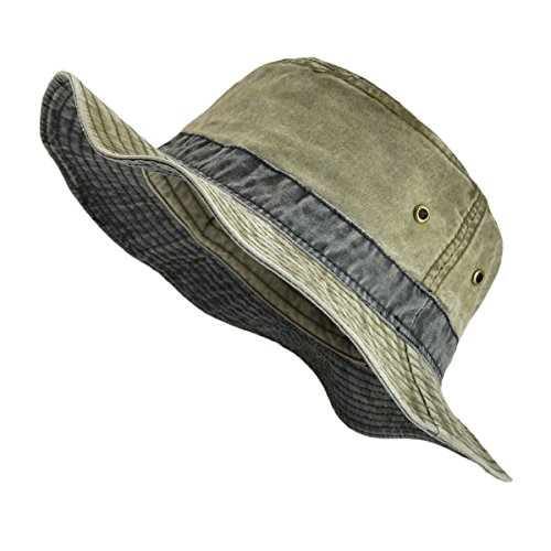 VOBOOM Men Washed Cotton Panama Bucket 