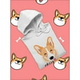 thumbnail image 3 of Stay Cute Happy Corgi Dog Hoodie Women -Image by Shutterstock, Female Large, 3 of 4