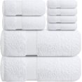 thumbnail image 2 of Infinitee Xclusives Premium White Bath Towel Set - [Pack of 8] - 2 Bath, 2 Hand & 4 Washcloths, 2 of 8