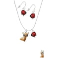 thumbnail image 2 of Delight Jewelry Resin Siamese Cat Red Lucky Ladybug Necklace and Dangle Earrings Set, 2 of 6