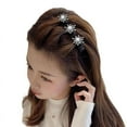 thumbnail image 1 of EZLIFE Pinzas para el cabello trenzadas con piedras de cristal brillantes, bandas para el cabello con forma de copo de nieve, regalo para el profesor N0 P6Y4, 1 of 7