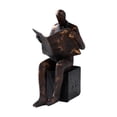 thumbnail image 1 of Lectura de la figura Lectura de la estatua Decoración de la estatua Resin Bookend Decoración Lector de libros Ornamento de escultura de libros para Hombre, 1 of 8