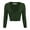 Hunter Green, variant on YEMAK Women's Cropped Bolero 3/4 Sleeve Button Down Cardigan Sweater CO129-OPL-2X