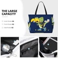 thumbnail image 4 of Japuie Dino Playing Roller Skate Print Large Capacity Beach Travel Bag,Waterproof Beach Totes Bags for Women Men,Foldable Pool Bag with Zipper, 4 of 5
