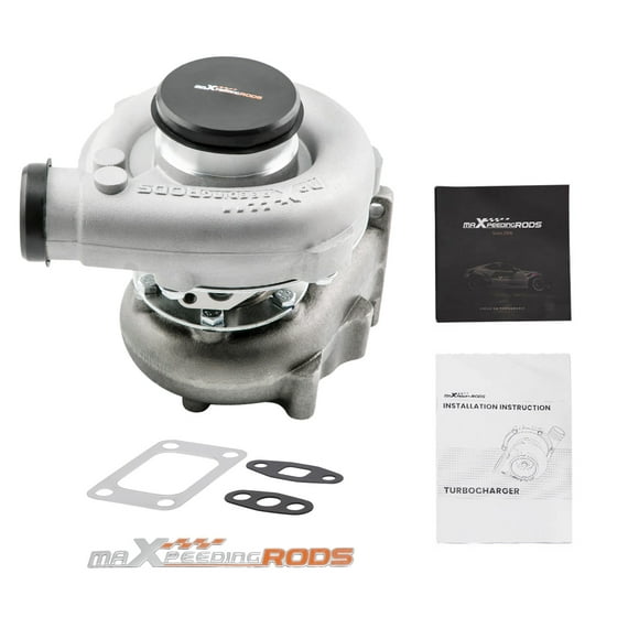 BFO T3 T4 T04E Universal Turbo .63 AR Turbine 5 Bolts Flange Oil Cooled Trim Compressor Turbocharger Boost 400+HP for 1.5L-2.5L 4/6 Cylinder Engines