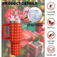 thumbnail image 4 of Christmas 40oz Tumbler Cartoon Tumbler Red Elk Tumbler with Straw and Lid Travel Cup Birthday Party Christmas Holiday Gift, 4 of 6