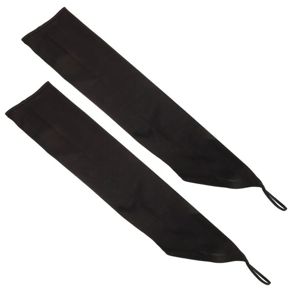 LOLIPPYY Black Elbow Long Satin Gloves Fingerless Style for Weddings Evening Party and Opera Events