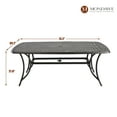 thumbnail image 2 of Mondawe 73"x 39" Rectangular Round Corner Cast Aluminum Dining Table with Umbrella Hole, 2 of 8
