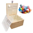 thumbnail image 5 of FitBest Sewing Basket Fabric Needle Storage Box Removable Tray, 5 of 14