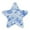 Blue Watercolor Floral Pattern, variant on Star Night Light Auto On/Off Plug-in Wall Light with Light Sensor Warm White LED for Home Party Blue Squares and Shapes
