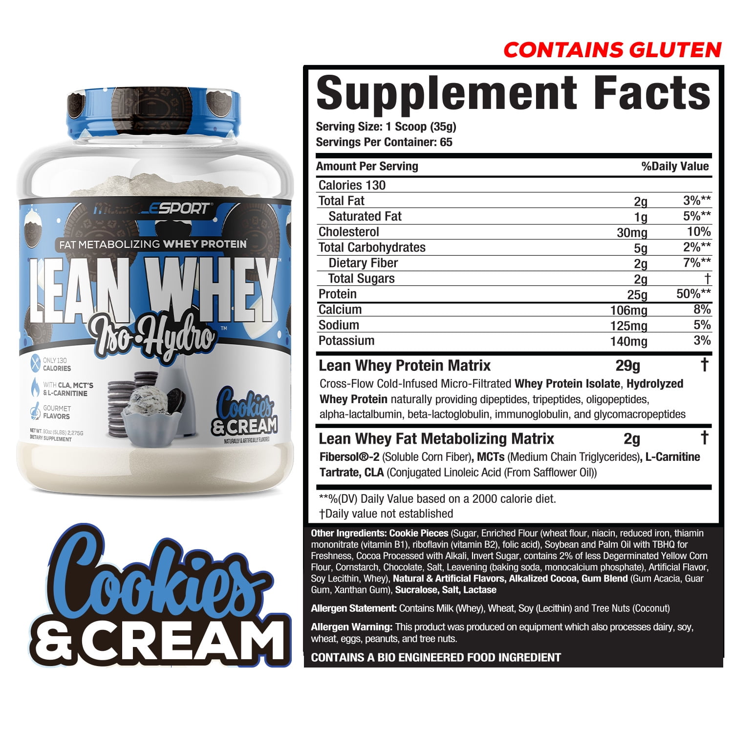 Lean Whey® Iso Hydro Gourmet Protein - 5lb