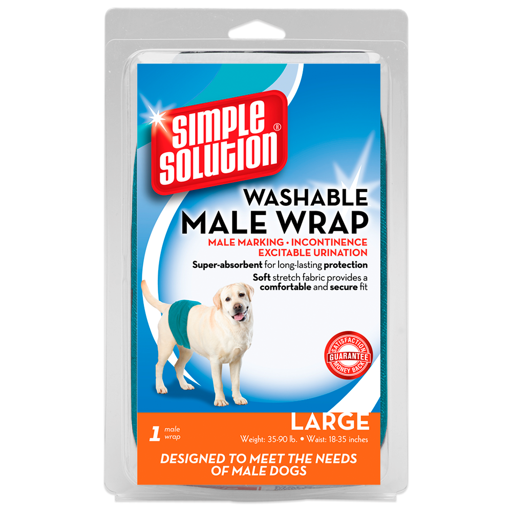 Simple Solution Washable Male Dog Diapers Absorbent Male Wraps with
