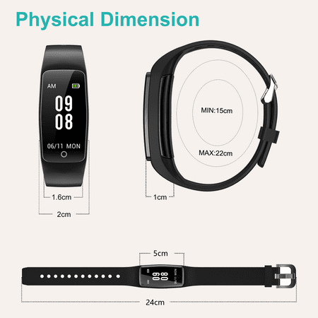 Willful Fitness Tracker Non Bluetooth Simple No App No Phone Needed Waterproof Fitness Watch Pedometer Watch with Steps Calories Counter Sleep Tracker for Kids Parents Men Women (Black)