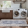 thumbnail image 5 of Roxstand 2'x6' Washable Runner Rug for Hallway Entrance Bedroom Entryway, Vintage Oriental Non Slip Stain Resistant Kitchen Rugs, Blue, 5 of 10