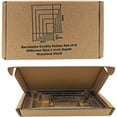 thumbnail image 3 of Rectangle Cookie Cutter Set-5 Pack Stainless Steel Rectangular Biscuit Molds Fondant Cake Cookie Cutter Set Pastry Mold-1" Depth, 3 of 5