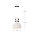 thumbnail image 4 of PD411811MBGO-Alora Lighting-Waldo - 1 Light Pendant with Glass-12.75 Inches Tall and 10.5 Inches Wide-Matte Black Finish-Glossy Opal Glass Color, 4 of 7