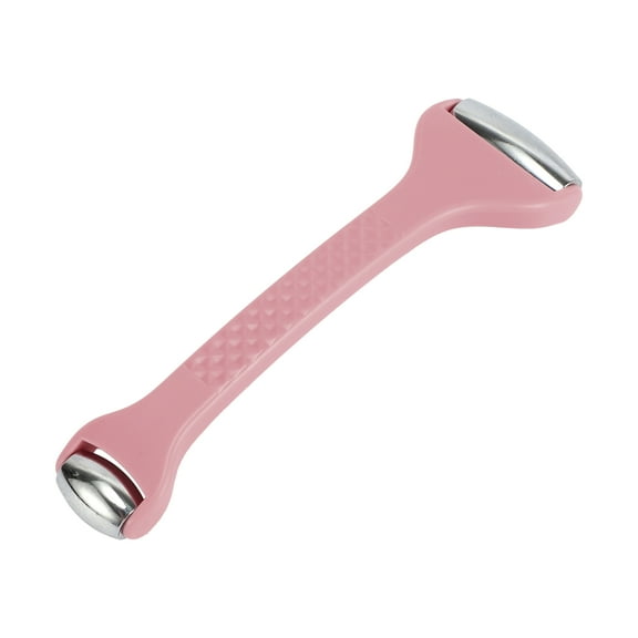1 Pc Women's Dual Sided Face Roller for Beauty Parlor Bathing Pink ABS Alloy