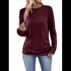 thumbnail image 2 of Camisa de Larga con Puños Abotonados para Mujer, Suéter Informal de Otoño, Moda Marrón Rojizo XL, 2 of 7