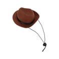 thumbnail image 1 of Sombrero de vaquero para mascotas, lindo y divertido sombrero de vaquero para perros, gatos, perros, fiestas, festivales, uso diario, marrón, 1 of 12