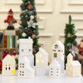 thumbnail image 2 of Pequeña mesa iluminada con led blanco personalizada, decoración navideña colgante, artesanía de cerámica, decoración de casa, casas de pueblo navideñas de cerámica, 2 of 4