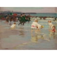 thumbnail image 2 of Edward Henry Potthast 24x19 Gold Ornate Framed and Double Matted Museum Art Print Titled - Beach Scene (Or Sunday on The&nbsp;Beach) (ca.&nbsp;1915), 2 of 4
