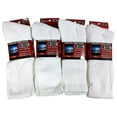 thumbnail image 2 of 12 Pairs of Women's Cotton Casual Crew Socks, Solid Colors, Ladies Athletic (White, Size 9-11), 2 of 4