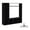 Black, variant on Freestanding Closet Organizer with Multiple Open Shelves and Hanging Rod for Bedroom Storage Organization Wardrobe