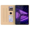 thumbnail image 3 of SaniMore Wallet Case for Lenovo Tab M10 Plus 3rd Gen 10.6" 2022 (TB-125F/TB-128F), PU Leather Magnetic Closure Cover Support Pencil Holder Card Slot & Kickstand Full Body Protective Shell, Khaki, 3 of 6