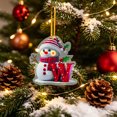 thumbnail image 4 of Mivyn Snowman Christmas Ornaments,3" Personalized Letter Ornaments for Christmas Tree, 2D Initial Ornament, Letter Ornament for DIY Hanging Xmas Decor, Gift for Family Friends, 4 of 8