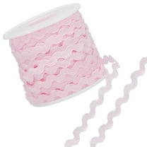 1 Roll 1 Roll 27yd/25m RIC Rac Trim Ribbon Wave Sewing Bending Fringe Trim 5mm/0.2 inch for Sewing Flower Making Wedding Party Lace Ribbon Craft(Pink)