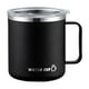 thumbnail image 2 of Taza de agua aislante de acero inoxidable 400ml – Vaso de café de doble pared con tapa empujante, impermeable, resistente, para bebidas calientes y frías, Negra/blanca/gris, 2 of 8