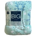 thumbnail image 2 of The Big One Oversized Blue Foil Snowflake Microplush Throw Blanket - 5ft x 6ft, 2 of 5