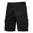 thumbnail image 7 of YLSDY Cargo Shorts for Men Elastic Waist 2025 Summer Casual Bermuda Shorts Drawstring Stretch Loose Shorts & Multi Pockets Black XXXXL, 7 of 7