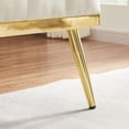 thumbnail image 4 of 56" Velvet Loveseat Sofa, Small Loveseat with Tufted Design, Traditional Sofa with Metal Legs for Living Room, Cream White, 4 of 8