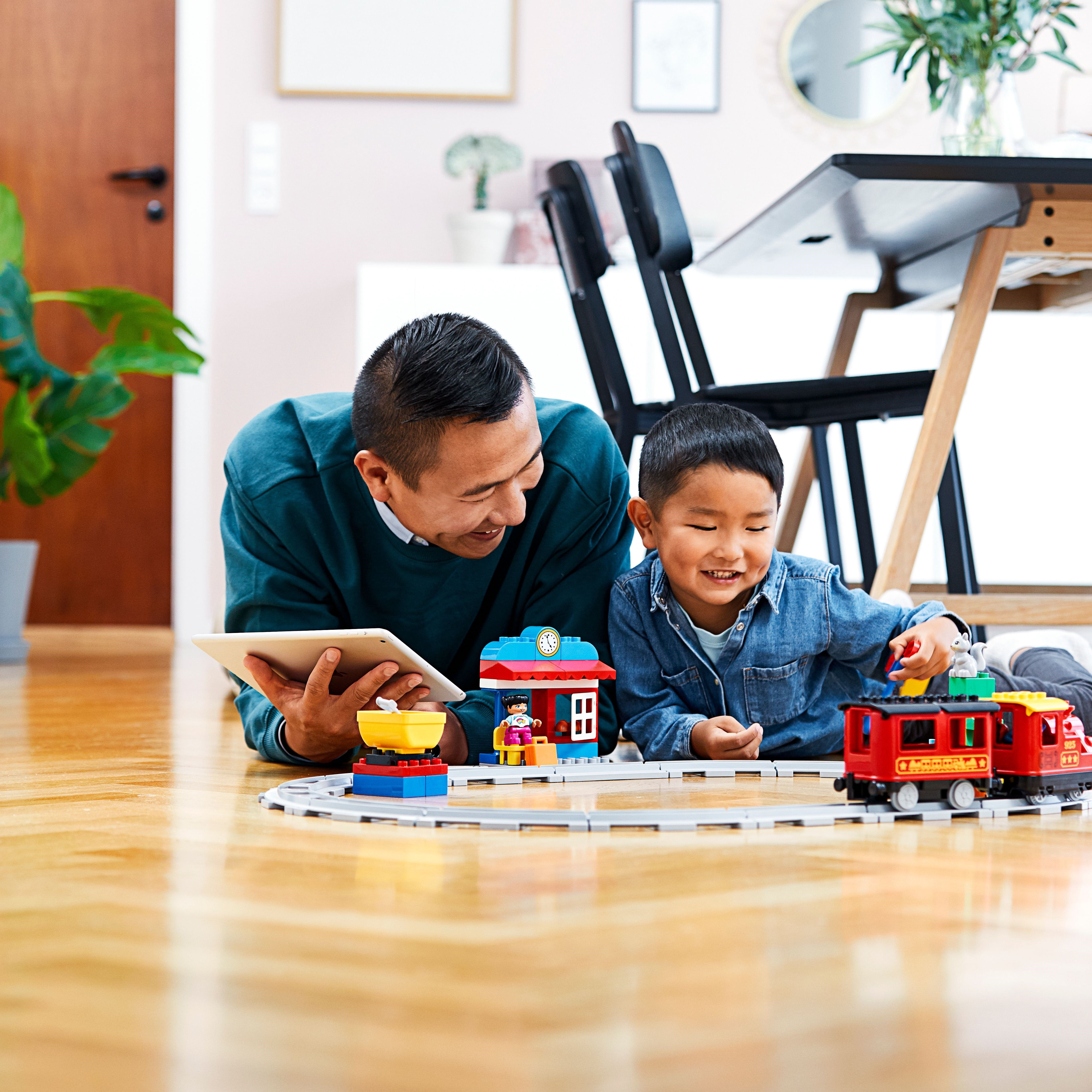 Sanselig komponent partikel LEGO DUPLO Town Steam Train 10874 Remote Control Set - Learning Toy and  Daycare Accessory for Toddlers, Boys, Girls, and Kids 2-5 Years Old, Push  and Go Battery Powered Set with RC