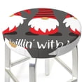 thumbnail image 3 of Xecao's Chillin with My Gonme Print Stool Covers offer stylish, washable protection for PU round bar stools, perfect for home or commercial use., 3 of 7