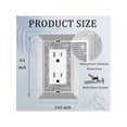 thumbnail image 2 of 2 Pcs Outlet Covers Shiny Silver Rhinestones Wall Plate 1 Gang Toggle Light Switch Cover Decorative Durable Switch Covers, 2 of 4