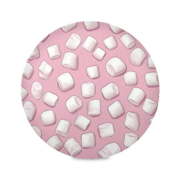 Round Placemat Heat Resistant & Wrinkle-Free Dining Table Decor Placemat For Home & Weddings Puffed Candy