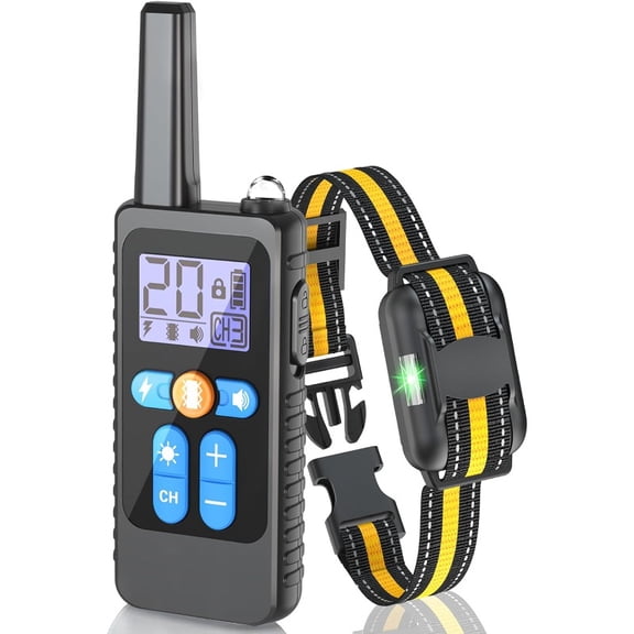 Dog Shock Collar, Dog Training Collar with Remote 3300FT, Rechargeable Waterproof Electronic Training Collar for Large Medium Small Dogs 8-120 lbs with Beep Vibration and Safe Shock Modes