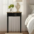 thumbnail image 3 of East at Main Traditional Solid Wood 1-Drawer Storage Console Table, Black, 3 of 8