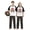 White, variant on LuLiaMenton Feliz Navidad Antlers Black Matching Couples Christmas Pajamas Plaid Short Sleeve