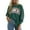 #169-Green, variant on Neewe Christmas Sweatshirts for Women Striped Long Sleeve Tshirt Cute Xmas Tree Pullover Tops